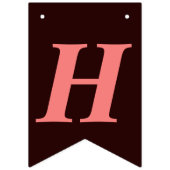 Zwarte Rode Confetti Happy Birthday Bunting Flags Vlaggetjes (Tweede vlag)