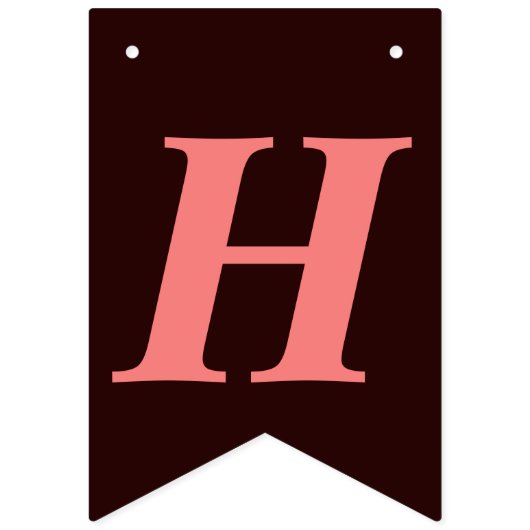 Zwarte Rode Confetti Happy Birthday Bunting Flags Vlaggetjes (Tweede vlag)