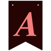 Zwarte Rode Confetti Happy Birthday Bunting Flags Vlaggetjes (Derde vlag)