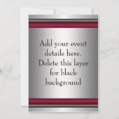 Zwarte Rode Davidster Bar Mitswa sjabloon Kaart (Achterkant)