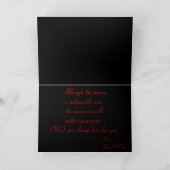 Zwarte rode, eenvoudige florale kaart voor sympath (Binnen)