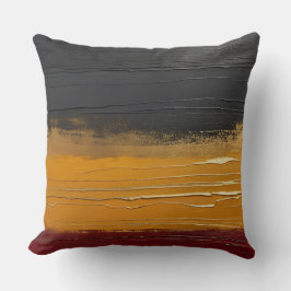 Zwarte rode en gele strepen met textuur kussen