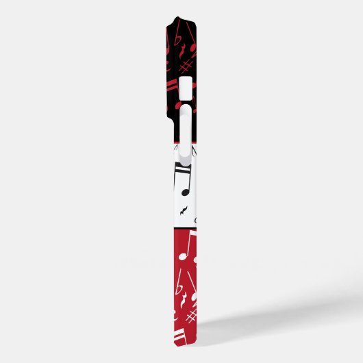 Zwarte rode en witte muzieknoten Hoesje-Mate iPhon Case-Mate iPhone Case (Achterkant / Links)