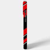 Zwarte, rode en witte strepen - Jouw naam Sjabloon Case-Mate iPhone Case (Achterkant / Links)