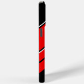 Zwarte, rode en witte strepen - Jouw naam Sjabloon Case-Mate iPhone Case (Achterkant / Rechts)
