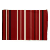 Zwarte rode en witte strepen kussensloop (Achterkant-Links)