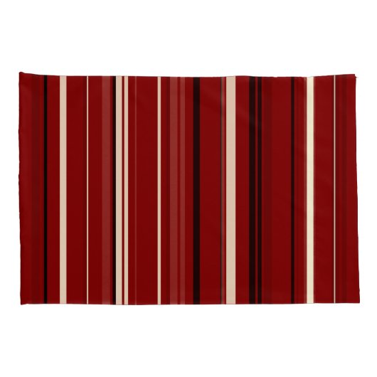 Zwarte rode en witte strepen kussensloop (Achterkant-Rechts)