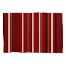 Zwarte rode en witte strepen kussensloop