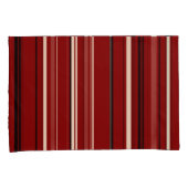 Zwarte rode en witte strepen kussensloop (Voorkant-Rechts)