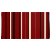 Zwarte rode en witte strepen kussensloop (Voorkant-Rechts)