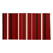 Zwarte rode en witte strepen kussensloop (Achterkant-Links)