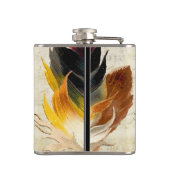 Zwarte rode gele hipster Patroon Heupfles (Achterkant)