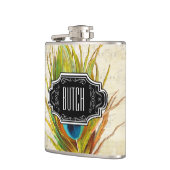 Zwarte rode gele hipster Patroon Heupfles (Links)