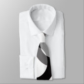 Zwarte rode geometrische boogstraal stropdas (Gebonden)