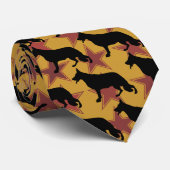 Zwarte rode gouden herder stropdas (Opgerold)