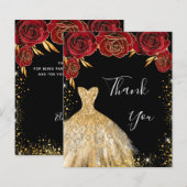 Zwarte rode gouden jurk, bloederige verjaardag bed (Voorkant / Achterkant)