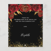 Zwarte rode gouden jurk, bloederige verjaardag bed (Achterkant)