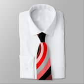 Zwarte rode grijze ronddraaiende ronddraaiende wer stropdas (Gebonden)