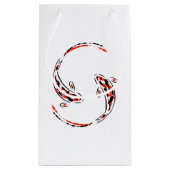 Zwarte & Rode Japanse Koi visartistieke dank Klein Cadeauzakje (Achterkant)