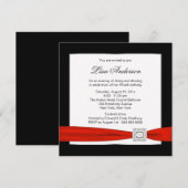 Zwarte Rode Juweel Classy Vrouwen 50ste verjaardag Kaart (Voorkant / Achterkant)