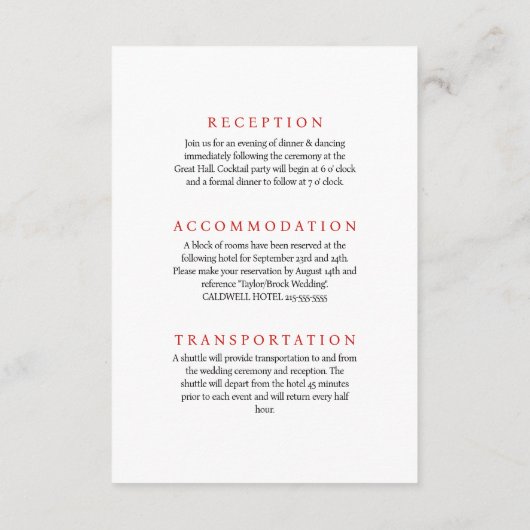  Zwarte Rode Kersen QR Code Trouwdetails Informatiekaartje (Achterkant)