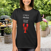Zwarte rode kreeft Crawfish boil party chef-kok T-shirt