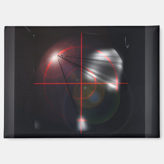 Zwarte Rode Kruisvormige Maanmagnet Magneet