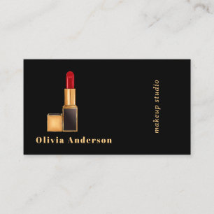 Zwarte Rode Lippenstift Make-up Artiest MUA Schoon Visitekaartje
