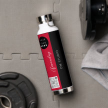 Zwarte Rode Logo Qr Code Geometry Naam