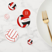 zwarte rode meisjes volleybalfeest confetti (Groep)