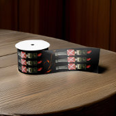 Zwarte & Rode Notenkraker Soldaten in uniform Satijnen Lint