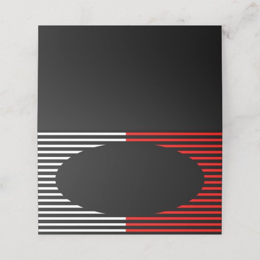 Zwarte & Rode Partij Plaatskaarten Plaatskaartje (Buitenkant ongevouwen)