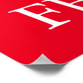 Zwarte & Rode Pop Kunst Onbevreesde Leader Eagle Poster (Hoek)