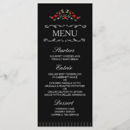 Zwarte & Rode Rozen LIEFDE Matching Wedding Menu