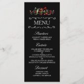Zwarte & Rode Rozen LIEFDE Matching Wedding Menu (Voorkant)