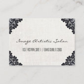 zwarte, rode schoonheidssalon-haarlijst visitekaartje (Achterkant)