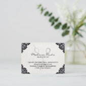 zwarte, rode schoonheidssalon-haarlijst visitekaartje (Staand voorkant)