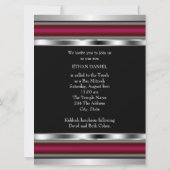 Zwarte Rode Ster van David Bar Mitswa Kaart (Achterkant)