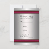 Zwarte Rode Ster van David Bar Mitswa RSVP (Achterkant)