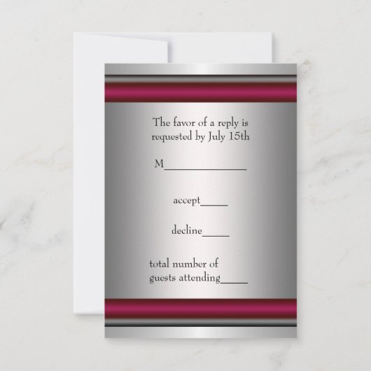 Zwarte Rode Ster van David Bar Mitswa RSVP (Achterkant)