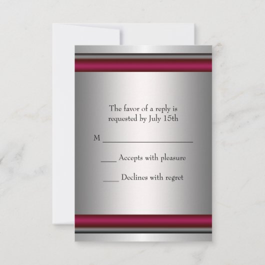 Zwarte Rode Ster van David Bar Mitswa RSVP (Achterkant)