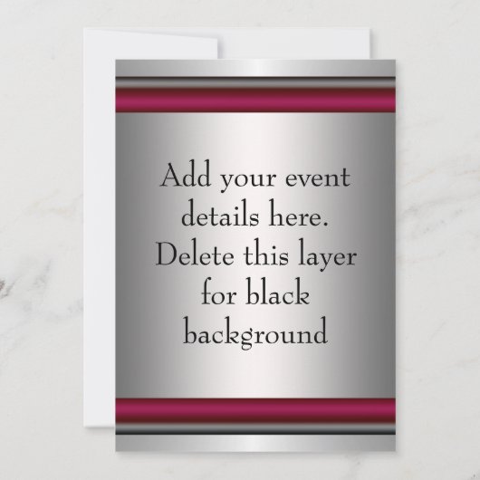 Zwarte Rode Ster van David Bar Mitswa Sjabloon Kaart (Achterkant)