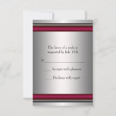 Zwarte Rode Ster van David Bar Mitzvah RSVP Kaartje (Achterkant)