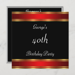 Zwarte Rode verjaardag Black Red Kaart