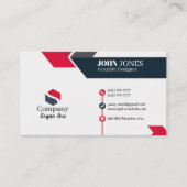 Zwarte & Rode Visitekaartjes 11 Pack van 100 (Voorkant)