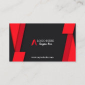 Zwarte & Rode Visitekaartjes 36 Pack van 100 (Achterkant)