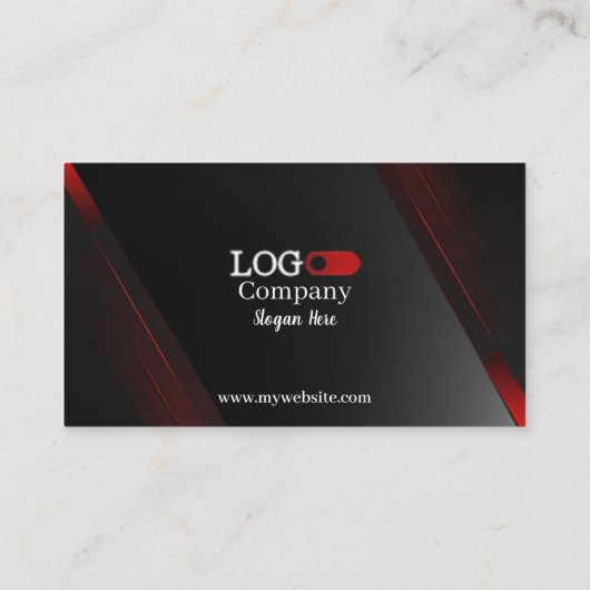 Zwarte & Rode Visitekaartjes 38 Pack van 100 (Achterkant)