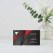 Zwarte & Rode Visitekaartjes 51 Pack van 100 (Staand voorkant)