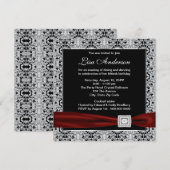 Zwarte Rode Vrouwen Cranberry Red 50ste Verjaardag Kaart (Voorkant / Achterkant)