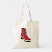 Zwarte Rode Westernlaarzen Tote Bag (Achterkant)